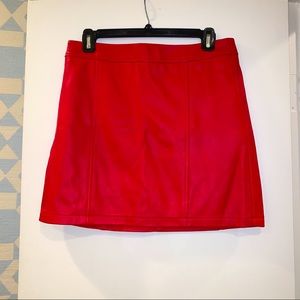 Gianni Bini Red Leather Skirt
